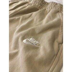 Nike Youth Girls Cotton Jogger Sweatpants Size XL Beige Drawstring Waist